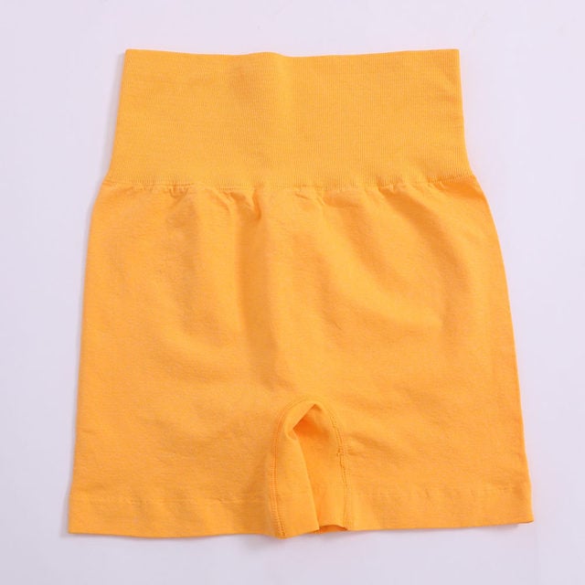 High Waist Solid Yoga Shorts for Women Fitness