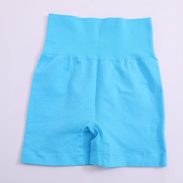 High Waist Solid Yoga Shorts for Women Fitness