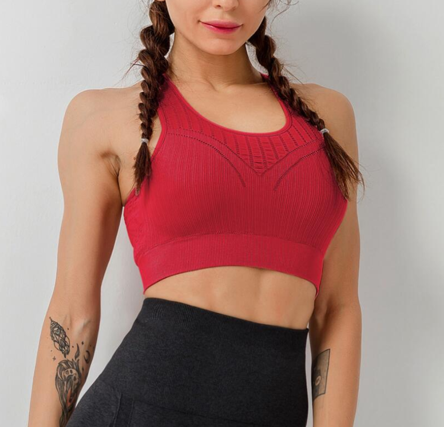 Breathable Sports Bra for Yoga and Running Fitness
