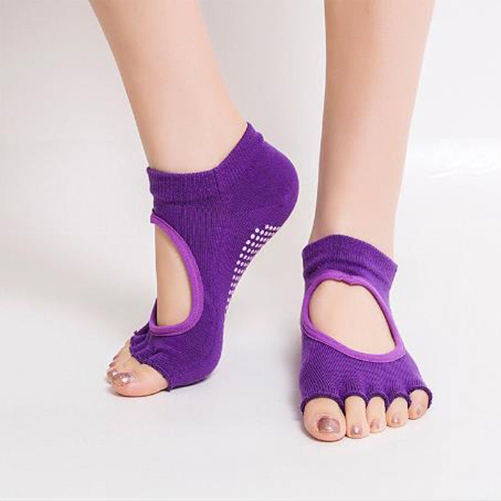 Non-Slip Five-Finger Yoga Socks for Women