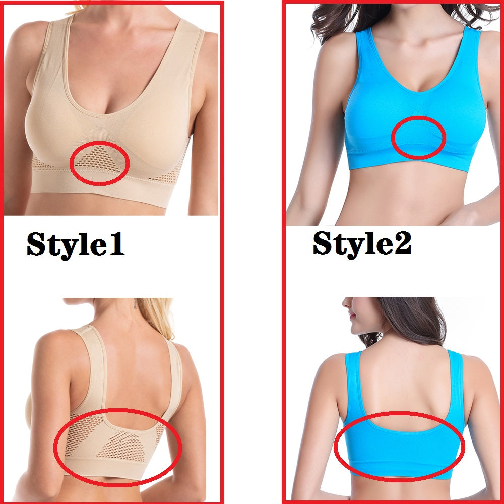Breathable Mesh Hollow Sports Bra for Fitness