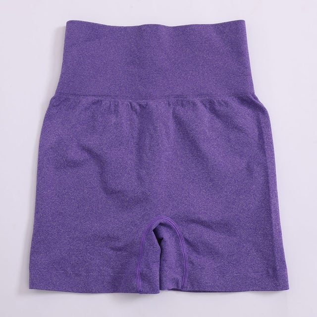 High Waist Solid Yoga Shorts for Women Fitness