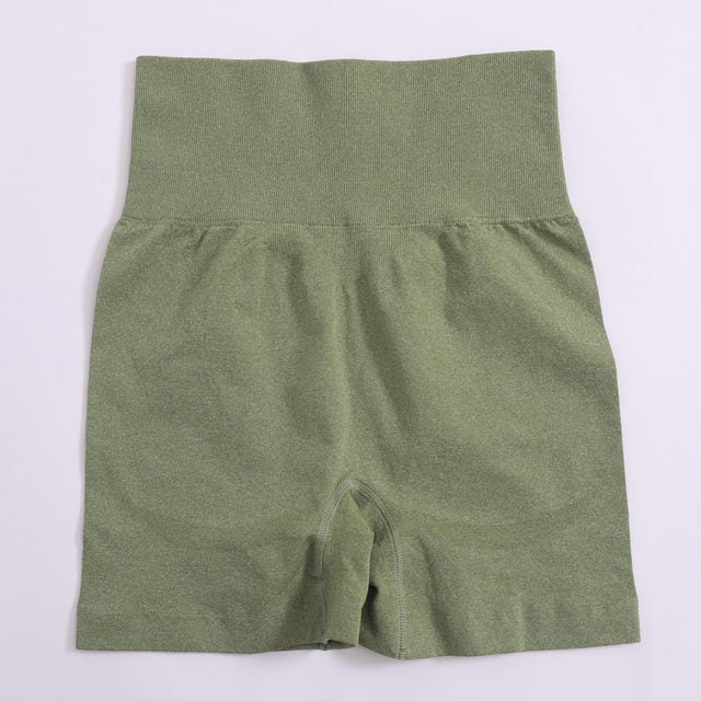 High Waist Solid Yoga Shorts for Women Fitness