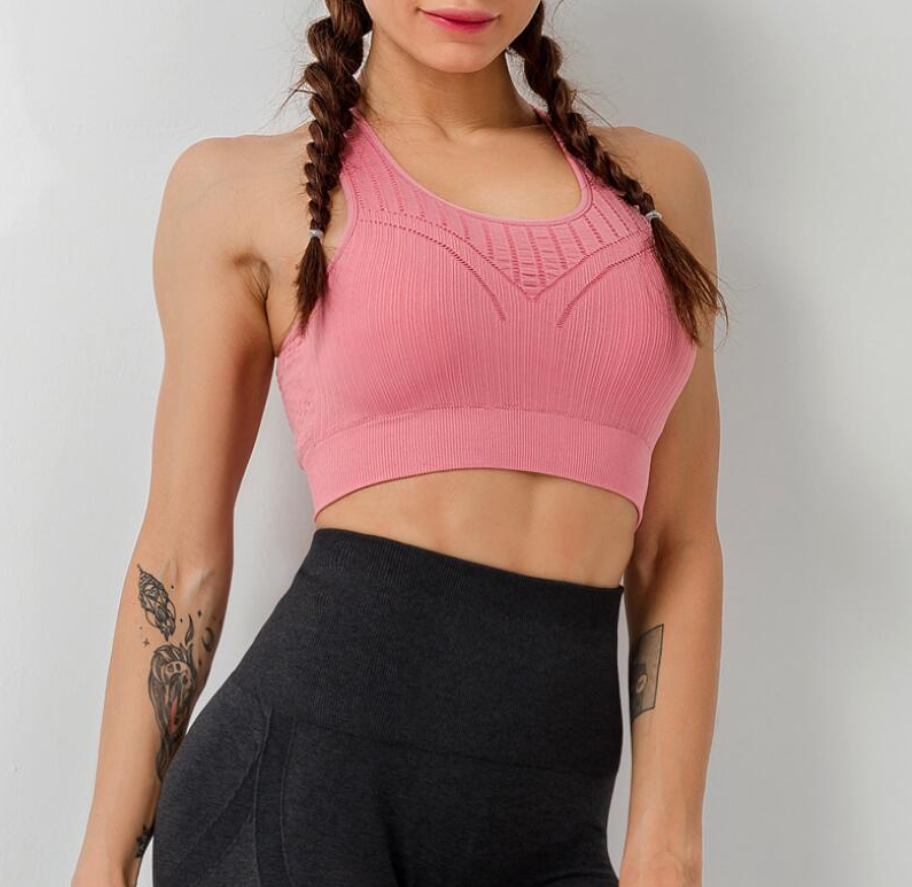 Breathable Sports Bra for Yoga and Running Fitness